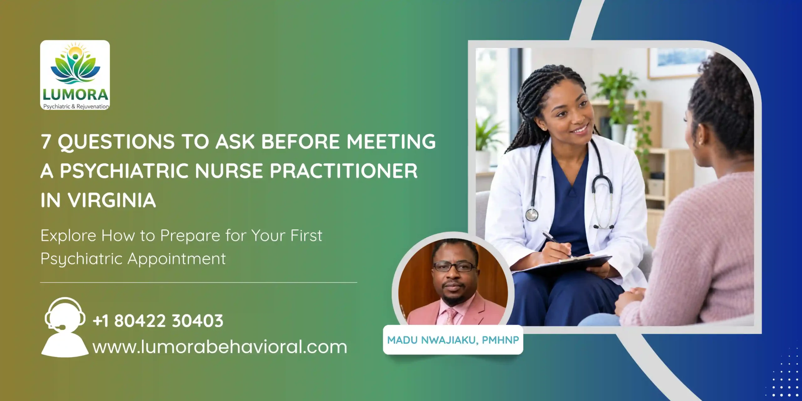 psychiatric nurse practitioner discussing mental health